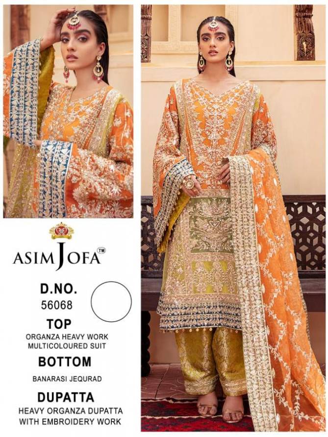 Asim Jofa 56068 Latest Festive Wear Embroidery Organza Pakisatni Salwar kameez